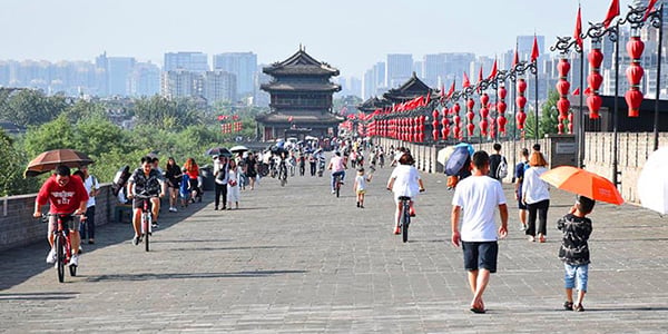Beijing Luoyang Xi‘an Tour_Walk Xi’an Ancient City Wall