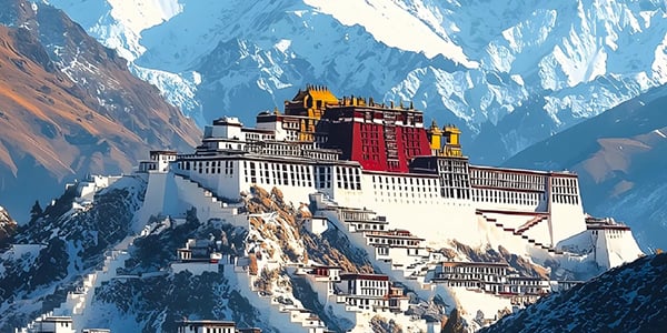 Admire Potala Palace: Holy landmark of Lhasa & former residence of Dalai Lamas
